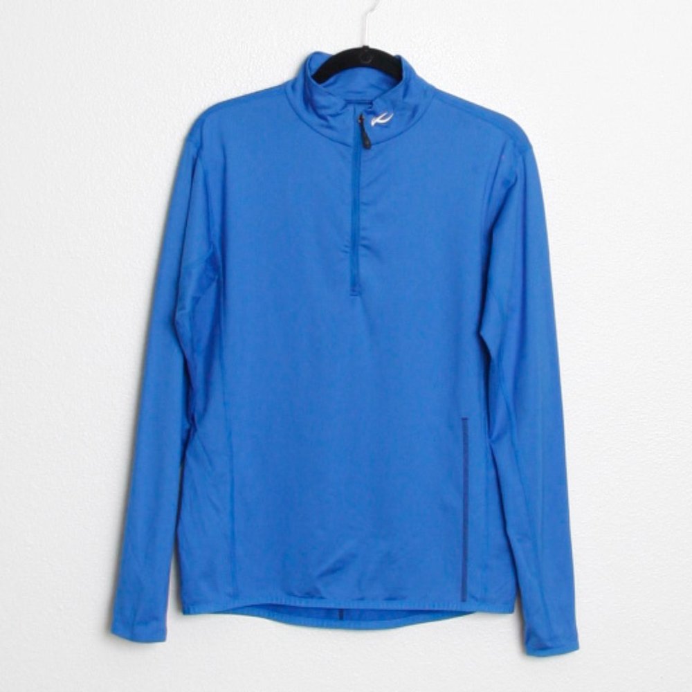 Kjus Men's Performance Quarter Zip Pullover Blue Size 50 / M Activewear